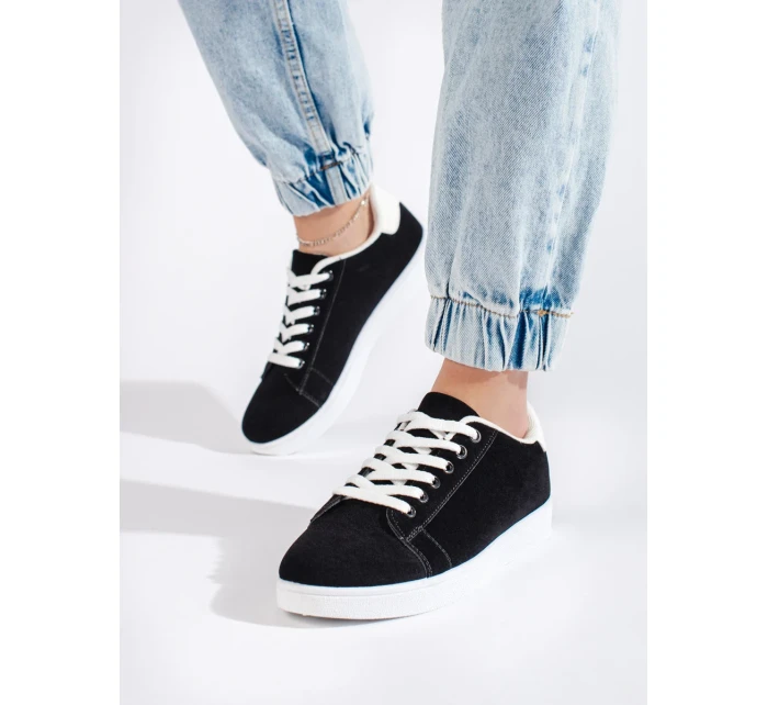 Klasické tenisky dámské černé bez podpatku Klasické tenisky dámské černé bez podpatku