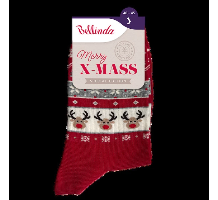 Vánoční ponožky pro  SOCKS  červená model 21738357 - Bellinda