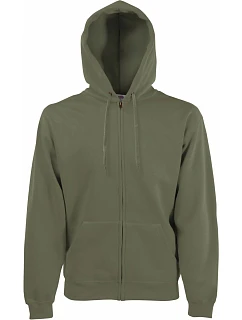 Fruit of the Loom Premium Hooded Sweat Jacket Mikina s kapucí 16.2034 classic olive