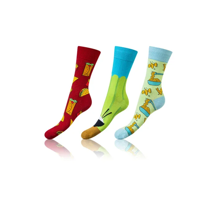Bellinda Crazy Socks BE491004-305 3-pack barva:potravinářská Bellinda Crazy Socks BE491004-305 3-pack barva:potravinářská
