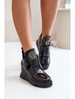 Boty na klínovém podpatku model 201010 Step in style Boty na klínovém podpatku model 201010 Step in style