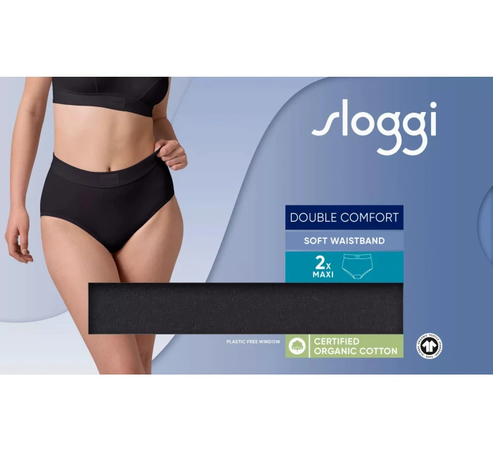 sloggi Double Comfort T Maxi 2P - BLACK - SLOGGI BLACK - SLOGGI