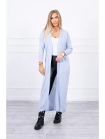 Svetr dlouhý svetr model 18748001 v pase modrý - K-Fashion