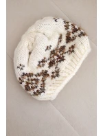 Dámská zimní vlněná čepice s ozdobnými krystalky K399 černá