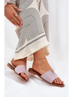 Dámské Sandály Na Plochém Podpatku S Ozdobnými Fialové model 21689075 - Boto Dámské Sandály Na Plochém Podpatku S Ozdobnými Fialové model 21689075 - Boto