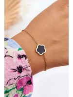 Dámský náramek s černým květem zlata Dámský náramek s černým květem zlata