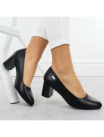 Černé lodičky na jehlovém podpatku Sergio Leone PB178