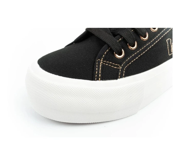 Lee Cooper dámská sportovní obuv na platformě černá se zlatými dámskými teniskami Lee Cooper dámská sportovní obuv na platformě černá se zlatými dámskými teniskami