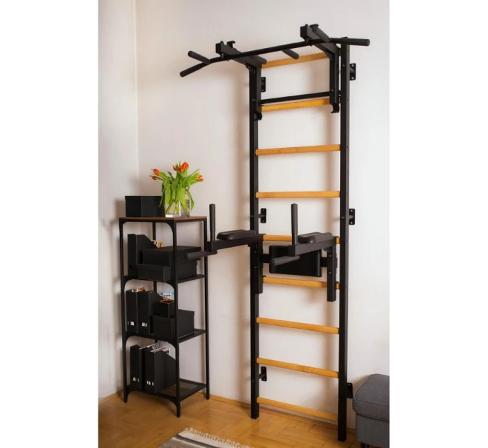 GYMNASTICKÝ ŽEBŘÍK S NASTAVITELNOU TYČÍ A ZÁBRADLÍM BENCHK 732B