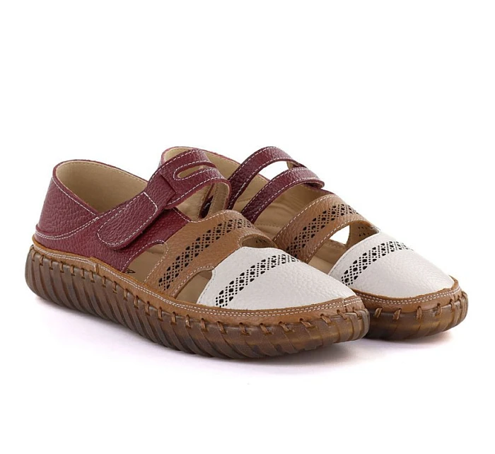 Pohodlná kožená polobotka na suchý zip Artiker 58C1500 Pohodlná kožená polobotka na suchý zip Artiker 58C1500