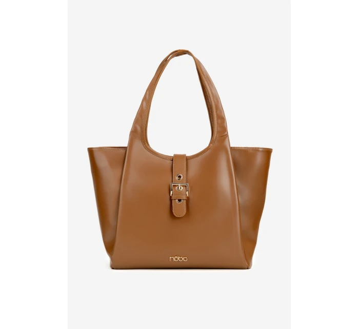 Kabelka s přezkou světle hnědá model 21711823 - NOBO Kabelka s přezkou světle hnědá model 21711823 - NOBO