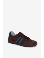 model 21935189 Semišové Nízké Dámské Tenisky Čokoládové - Zazoo