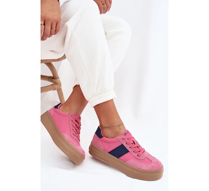 Dámské semišové tenisky Big Star TT274164 Růžové