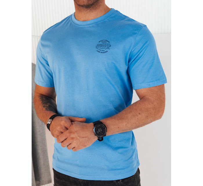 Pánské tričko s potiskem světle modré Dstreet RX5417