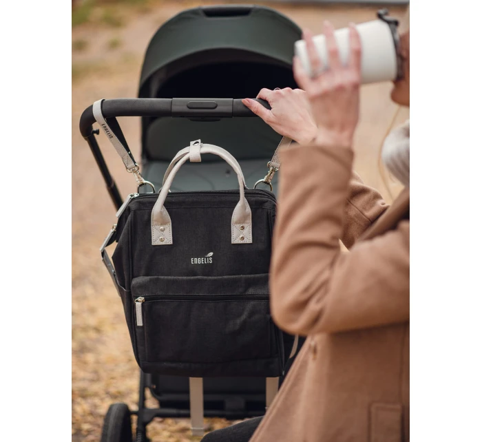 Dámský batoh na kočárek Engelis Manna Black Dámský batoh na kočárek Engelis Manna Black