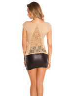 Sexy KouCla t-shirt with lace and skulls