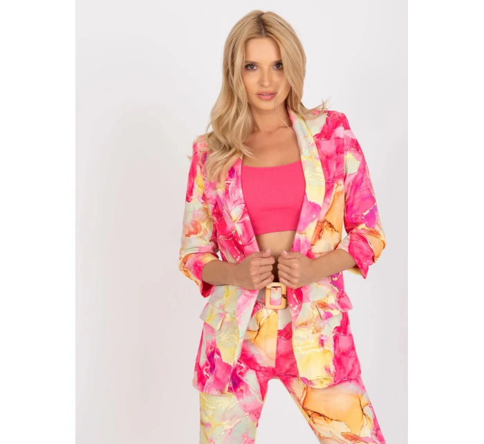 Dámské sako DHJ MA 7684A 1.22X růžová - FPrice Dámské sako DHJ MA 7684A 1.22X růžová - FPrice