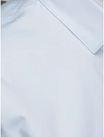 Pánská košile slim fit s krátkým rukávem, světle modrá, FashionStreet KX1046 Pánská košile slim fit s krátkým rukávem, světle modrá, FashionStreet KX1046