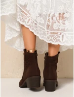 Dámské hnědé boty FashionStreet ZY1356