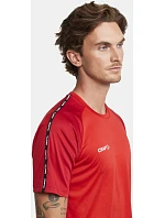 Craft Teamwear Squad Go Contrast Jersey M Pánské kontrastní sportovní tričko 82.2725 bright red/express Craft Teamwear Squad Go Contrast Jersey M Pánské kontrastní sportovní tričko 82.2725 bright red/express