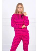 Fuchsiová sada s potiskem