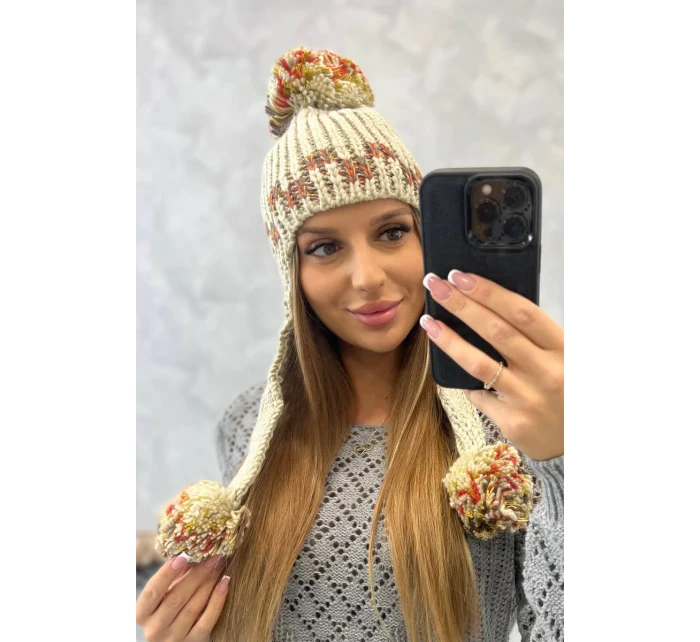 Dámská klapka na uši Nadia K321 béžová