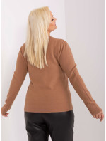 Ležérní pletený svetr velké velikosti Camel