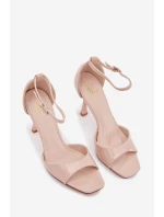 Lakované sandály na jehlovém podpatku Revella – béžové Lakované sandály na jehlovém podpatku Revella – béžové