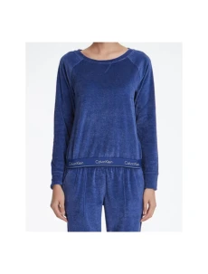 Dámská mikina QS6146E-6YN modrá - Calvin Klein