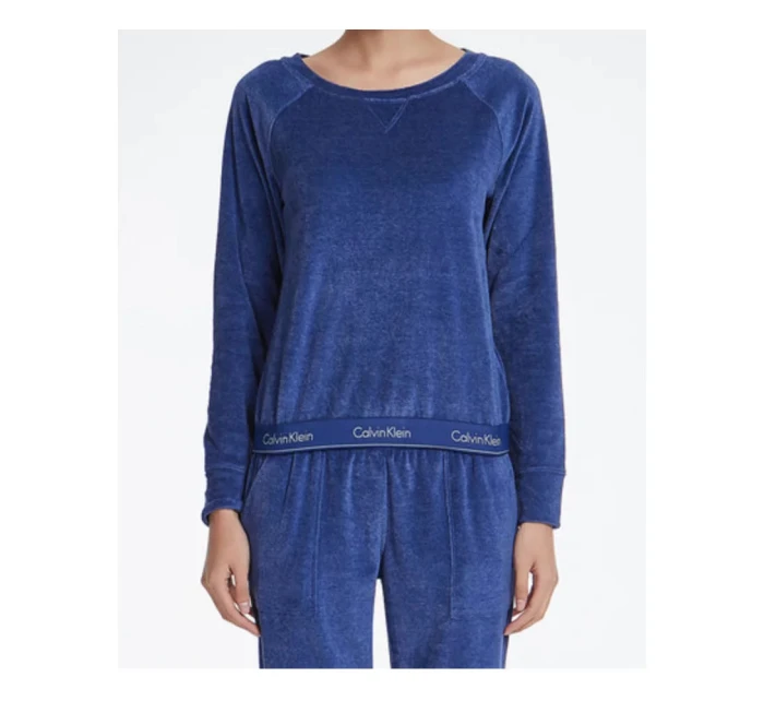 Dámská mikina QS6146E-6YN modrá  - Calvin Klein