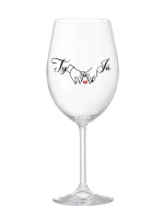 TY A JÁ (svatba) - čirá sklenice na víno 350 ml