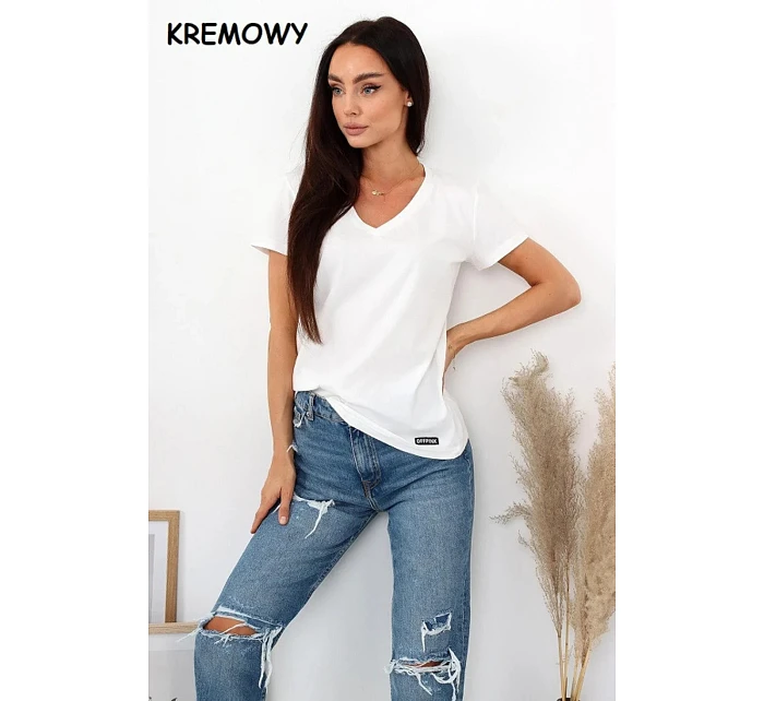 Dámské tričko Serek s krátkým rukávem hnědé - Off Pink