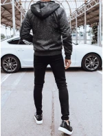 Pánská rozepínací zateplená mikina tmavě šedá Dstreet BX5626