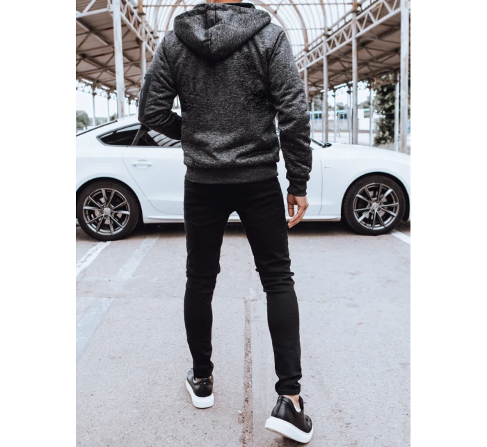 Pánská rozepínací zateplená mikina tmavě šedá Dstreet BX5626