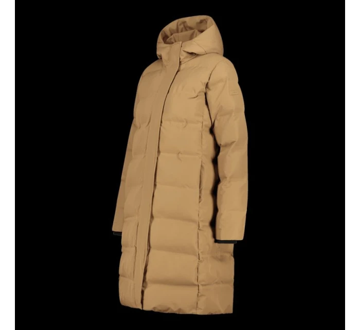 Dámská zimní dlouhá bunda s kapucí,  béžová model 21350723 - CMP