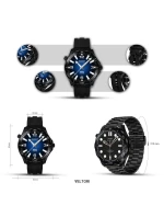 VELTORI VT150-1 Smartwatch Černý silikonový řemínek + černý náramek VELTORI VT150-1 Smartwatch Černý silikonový řemínek + černý náramek