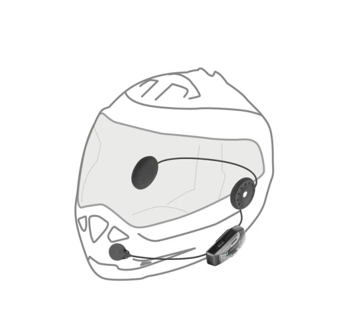 Interkom pro motocykly INTERPHONE U-COM 6R, sada pro 2 přilby