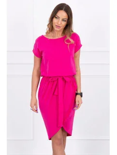 Šaty s obálkou dole fuchsiová