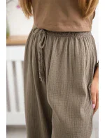 Mušelínové kalhoty se širokou nohavicí fango
