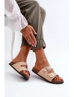 Dámské sandály s přezkami béžové model 21653020 - Boto Dámské sandály s přezkami béžové model 21653020 - Boto