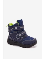 Zateplené Dětské Sněhule Traperky Big Star OO374049 Černé Zateplené Dětské Sněhule Traperky Big Star OO374049 Černé