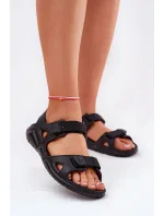 Dámské pěnové sandály na platformě Big Star – černé Dámské pěnové sandály na platformě Big Star – černé