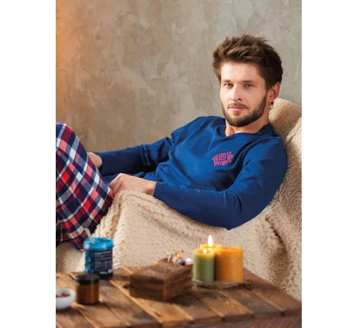 Pyžamo Key MNS 613 B24 Flanel M-2XL pánské