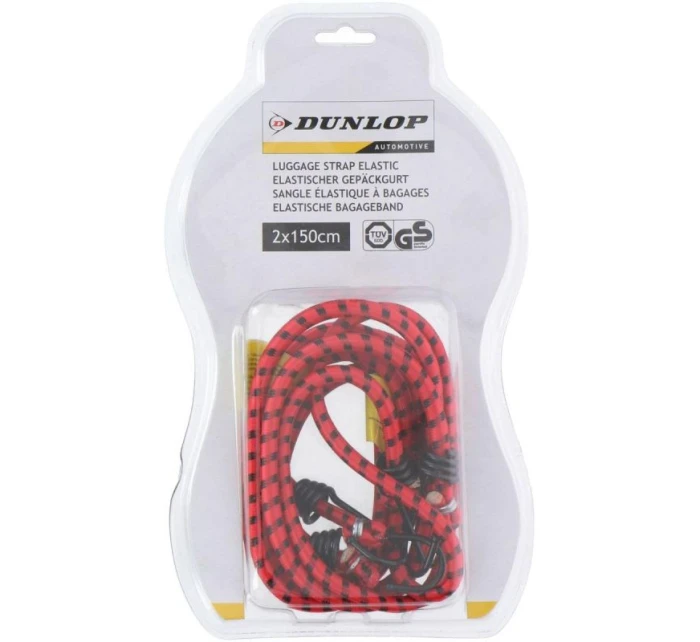 Montážní pásky na zavazadla DUNLOP DÉLKA 150 cm 2 ks ČERVENÝ