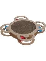 ŠKRABADLO PRO KOČKY INTERAKTIVNÍ HRAČKA 4 MÍČKY 35,5X35,5X4CM