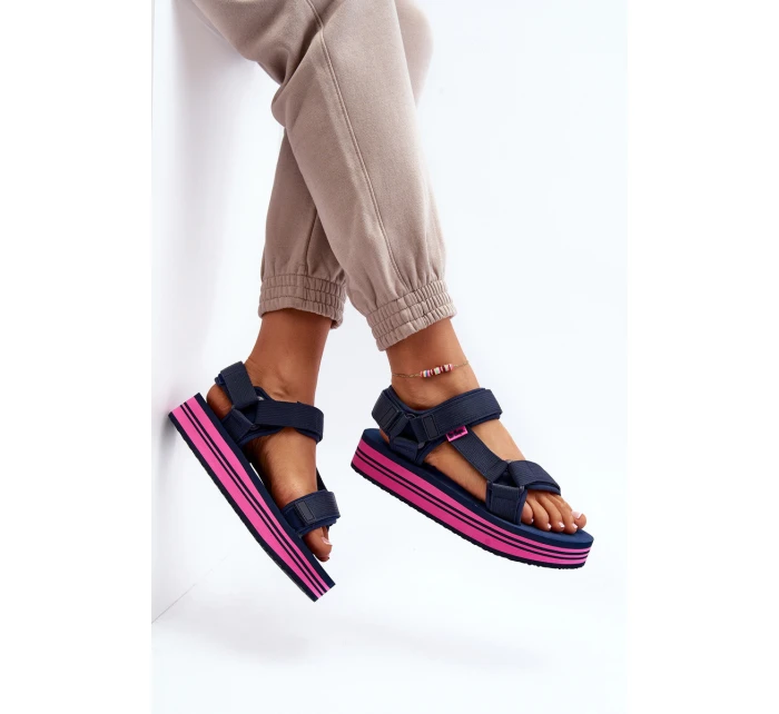 Dámské sandály na platformě Lee Cooper LCW-24-05-2753L Černé