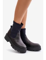 Zazoo 2947 Dámské boty z přírodní kůže černé