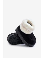 Sněhové boty dětské s kožešinou a vzorem černé model 21678781 - Boto Sněhové boty dětské s kožešinou a vzorem černé model 21678781 - Boto
