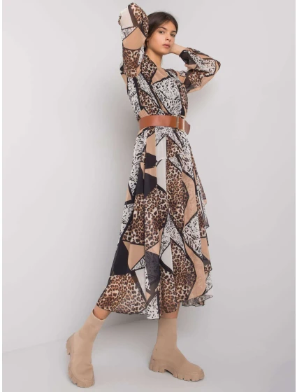 Šaty LC SK 22K 3038.78P černá a béžová