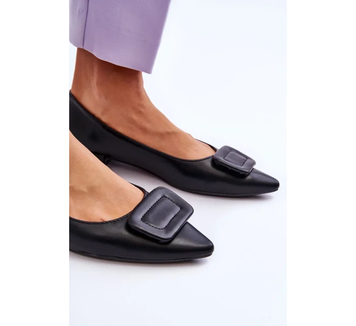 Klasické baleríny s zdobením černe Rivea Klasické baleríny s zdobením černe Rivea